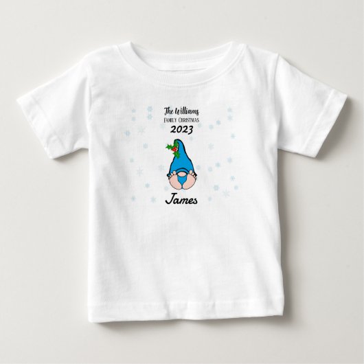 ファミリーパーソナライズされた男の赤ちゃん格言 ベビーTシャツ (正面)