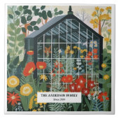 ファミリーパーソナライズされた誕生ハウスセラミックタイル タイル (正面)