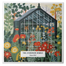 ファミリーパーソナライズされた誕生ハウスセラミックタイル