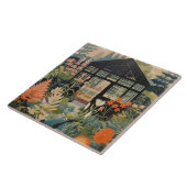 ファミリーパーソナライズされた誕生ハウスセラミックタイル タイル (側面)