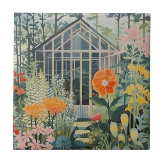 ファミリーパーソナライズされた誕生ハウスセラミックタイル タイル (正面)