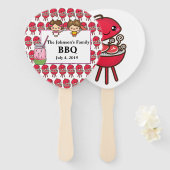 ファミリーパーソナライズされたBBQ ハンドファン (正面&裏面)