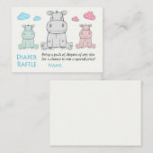 ファミリーヒッポおむつラッフルチケット プレイスカード (正面/裏面)