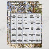 ファミリービンゴカードホワイト開花木の写真 (正面/裏面)