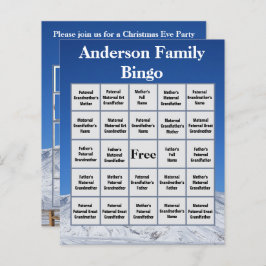 ファミリービンゴゲーム雪の覆われた山の写真