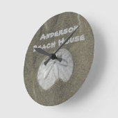 ファミリービーチハウスサンドドルフォトコースタルホーム ラウンド壁時計 (傾斜)