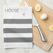 ファミリービーチハウスシーホース&ヒトデ キッチンタオル (四つ折り)