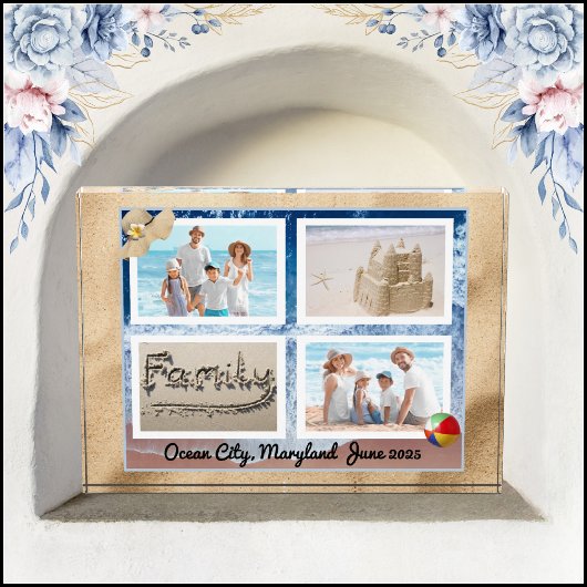 ファミリービーチバケーションフォトブロックキープサケ フォトブロック