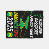 ファミリービーブジャマイカファミリートリップ2025ジャマイカバカ フリースブランケット (正面(横))