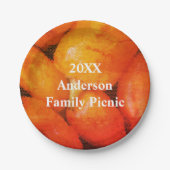 ファミリーピクニックオレンジモザイクチリピーパーズ懇親会 ペーパープレート (正面)