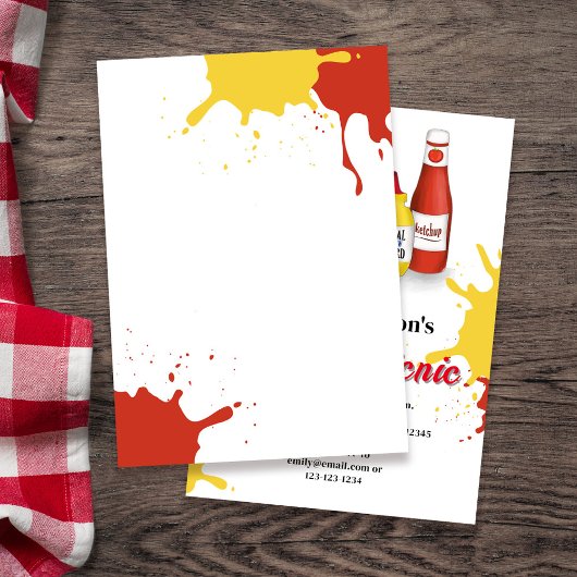 ファミリーピクニックサマーBBQカスタム 招待状