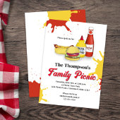 ファミリーピクニックサマーBBQカスタム 招待状