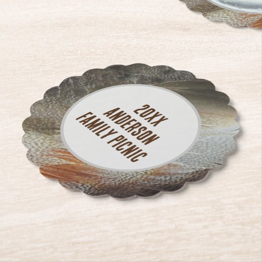 ファミリーピクニックフェザーフォト懇親会イベント ペーパーコースター (アングル)