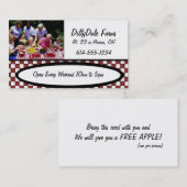 ファミリーピクニックフードファームBBQパークビジネスカード 名刺 (正面/裏面)