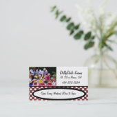 ファミリーピクニックフードファームBBQパークビジネスカード 名刺 (スタンド正面)