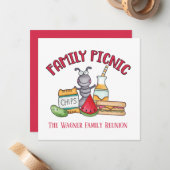 ファミリーピクニック懇親会追加文字 ノートカード (正面/裏面インサイチュ)