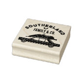 ファミリーピンクレトロヴィンテージカークリスマスツリー ラバースタンプ (スタンプ)