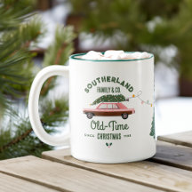 ファミリーピンクヴィンテージカー古いクリスマス