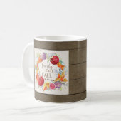 ファミリーファイト秋(名称オータムリースウォーターカラー) コーヒーマグカップ (正面左)