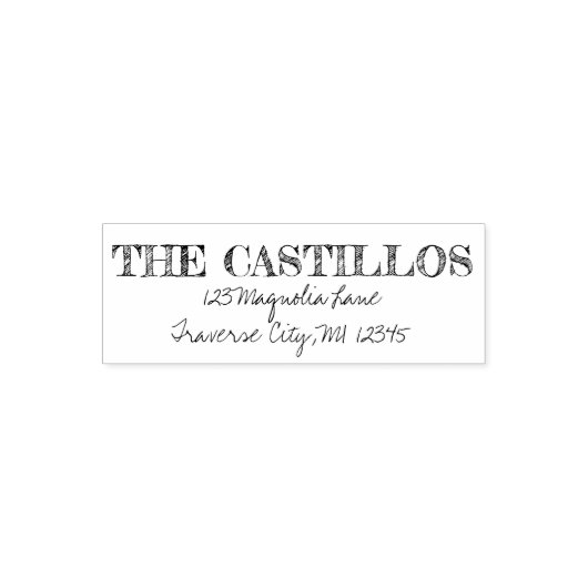 ファミリーファンシー差出人住所 セルフインキングスタンプ (デザイン)