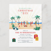 ファミリーファン サマー ビーチパーティー インビテーションポストカード (正面)