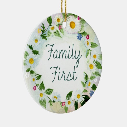 ファミリーファーストフローラデイジーチェーンガーカラフルデン セラミックオーナメント (右)