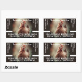 ファミリーファームカスタムーおもしろいチキン写真テンプレート 長方形シール (シート)