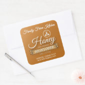 ファミリーファームキッチンアンバーハニージャー スクエアシール (封筒)