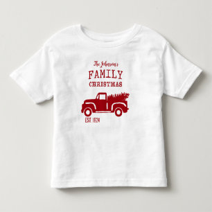 ファミリーファームトラック 赤 トドラーTシャツ