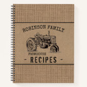 ファミリーファームハウストラクターバーラップクラフトレシピ ノートブック (正面)