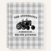 ファミリーファームハウストラクタープレイドレシピノート ノートブック (正面)