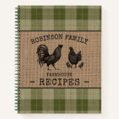 ファミリーファームハウスロースターヘンセージレシピ ノートブック (正面)