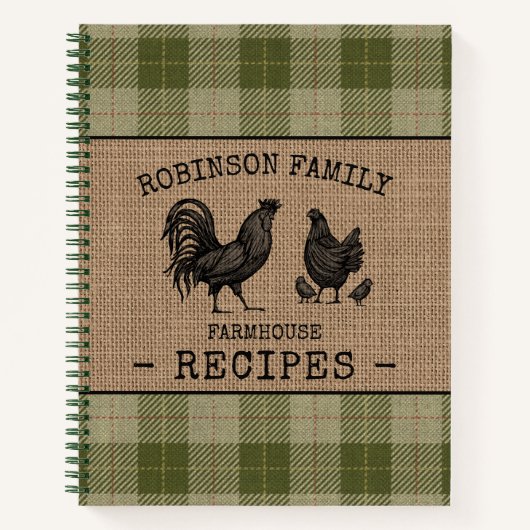 ファミリーファームハウスロースターヘンセージレシピ ノートブック (正面)