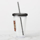 ファミリーファームハウス素朴カウレッドプレイドバーラップ アクリルタンブラー (左)