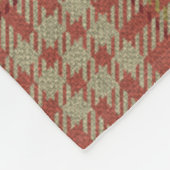 ファミリーファームハウス素朴カウレッドプレイドバーラップ フリースブランケット (角)