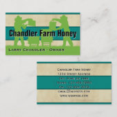 ファミリーファームハニーパーソナライズされた 名刺 (正面/裏面)