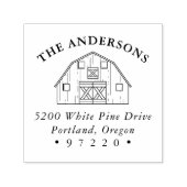 ファミリーファームバーン差出人住所 セルフインキングスタンプ (デザイン)