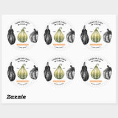 ファミリーファームパンプキンインクスティプルスケッチステッカー ラウンドシール (シート)