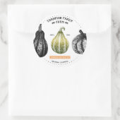 ファミリーファームパンプキンインクスティプルスケッチステッカー ラウンドシール (バッグ)