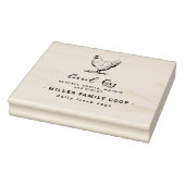 ファミリーファームパーソナライズされたヴィンテージ卵カートンスタンプ ラバースタンプ (スタンプ)