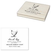 ファミリーファームパーソナライズされたヴィンテージ卵カートンスタンプ ラバースタンプ (押印)