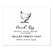 ファミリーファームパーソナライズされたヴィンテージ卵カートンスタンプ ラバースタンプ (インプリント)