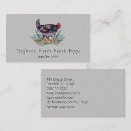 ファミリーファームフレッシュエッグズチキンオーガニックガーデニング 名刺