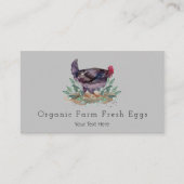 ファミリーファームフレッシュエッグズチキンオーガニックガーデニング 名刺 (正面)