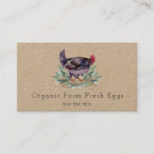 ファミリーファームフレッシュエッグズチキンオーガニックガーデニング 名刺 (正面)