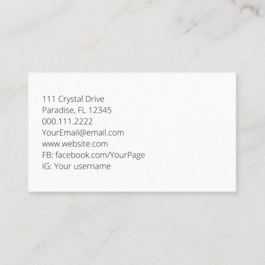 ファミリーファームフレッシュエッグズチキンオーガニックガーデニング 名刺 (裏面)