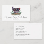 ファミリーファームフレッシュエッグズチキンオーガニックガーデニング 名刺 (正面/裏面)