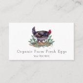 ファミリーファームフレッシュエッグズチキンオーガニックガーデニング 名刺 (正面)