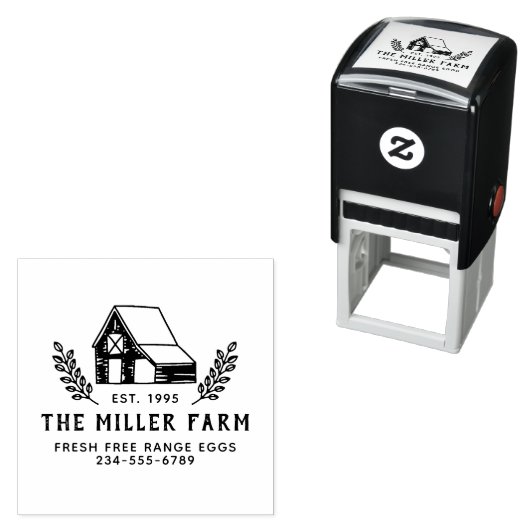 ファミリーファーム素朴チキンクープエッグカートン セルフインキングスタンプ (インサイチュ)