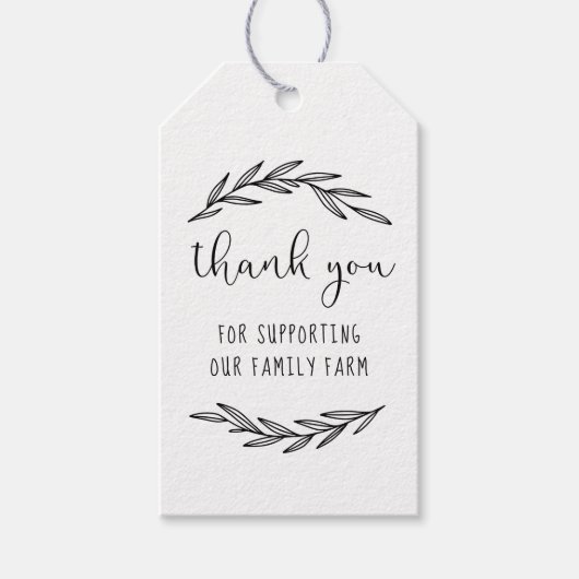 ファミリーファーム装飾品ラベル ギフトタグ (正面)